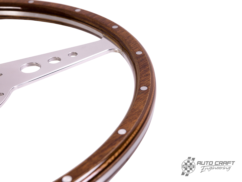 9 hole, mahogany steering wheel, 380mm, 9 bolt - Various aircooled