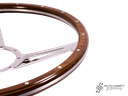 3 slot, mahogany steering wheel, 380mm, 9 bolt - Various aircooled