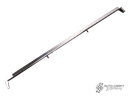 Cab door window channel, stainless steel, polished (pair) - Type 2, 55>67