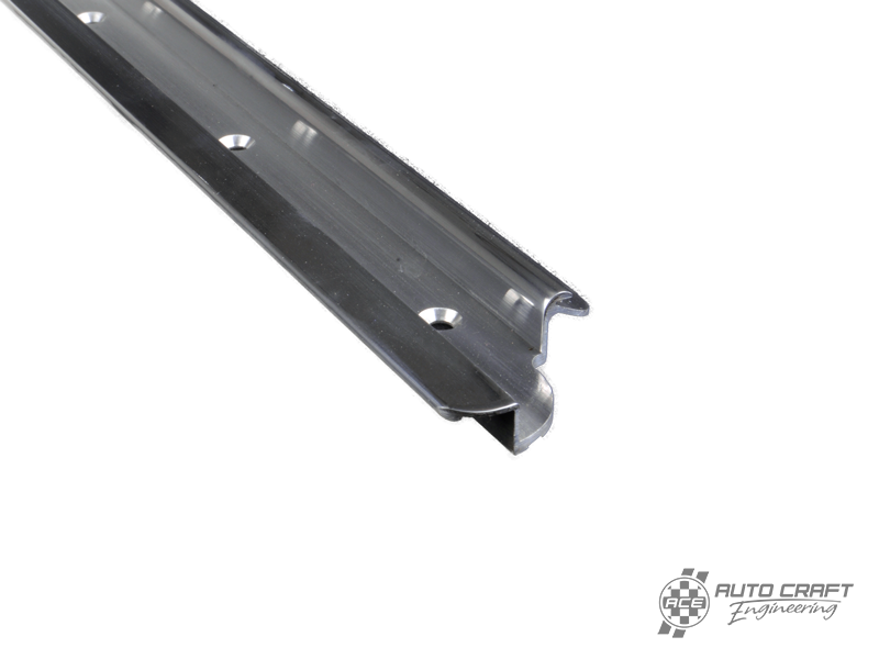 Aluminium sun roof rail, front left, polished - Type 2, 55>67