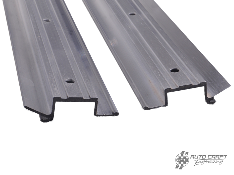 Aluminium sun roof rails, rear left and right, polished - Type 2, 55>67