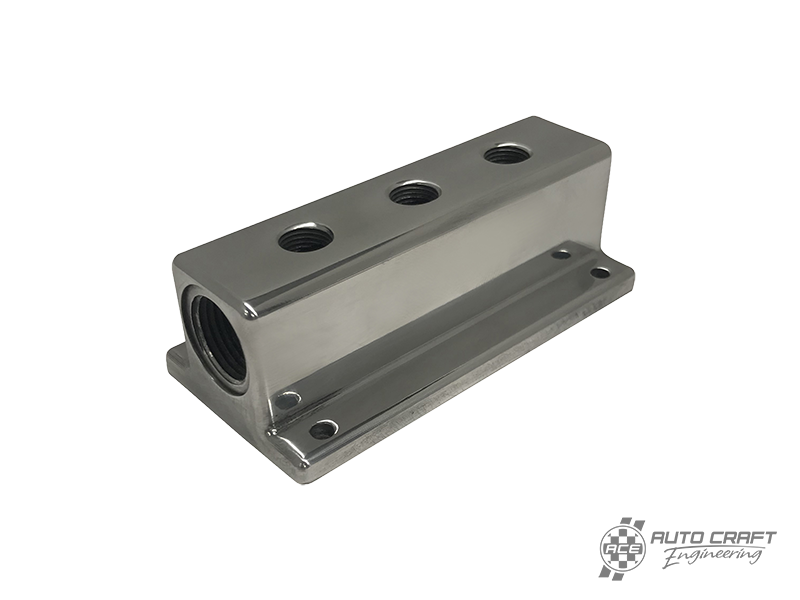 Fuel distribution block, polished - Various aircooled