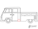 Side panel, back of cab, 280mm, left, RHD - Type 2, 58>70