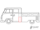 Side panel, back of cab, 550mm, left, RHD - Type 2, 58>70