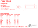 Screw, cross drive pan head, AM 5 X 15, stainless steel - DIN 7985