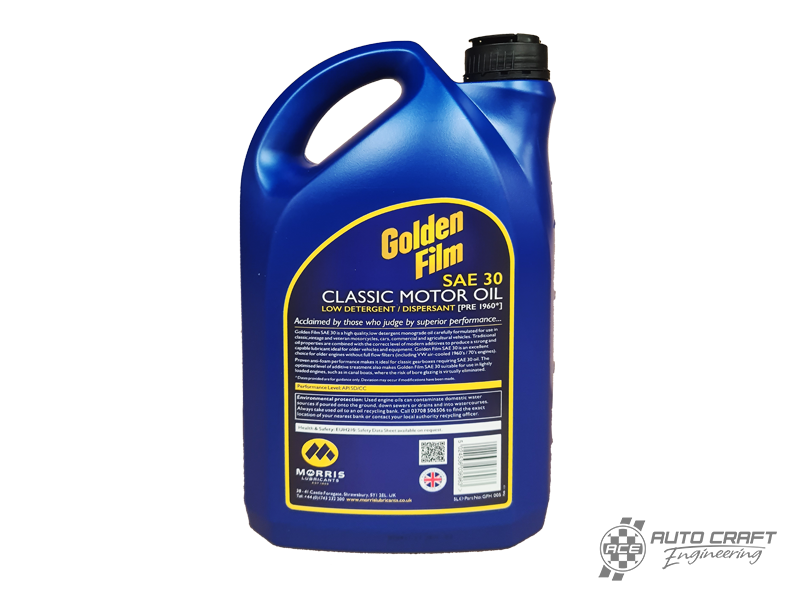 Morris motor oil, SA30 - 5ltr - Various aircooled