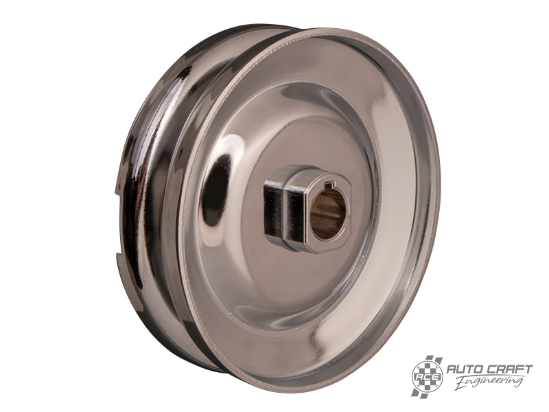 Alternator/dynamo pulley, 12 volt, chrome - Various aircooled