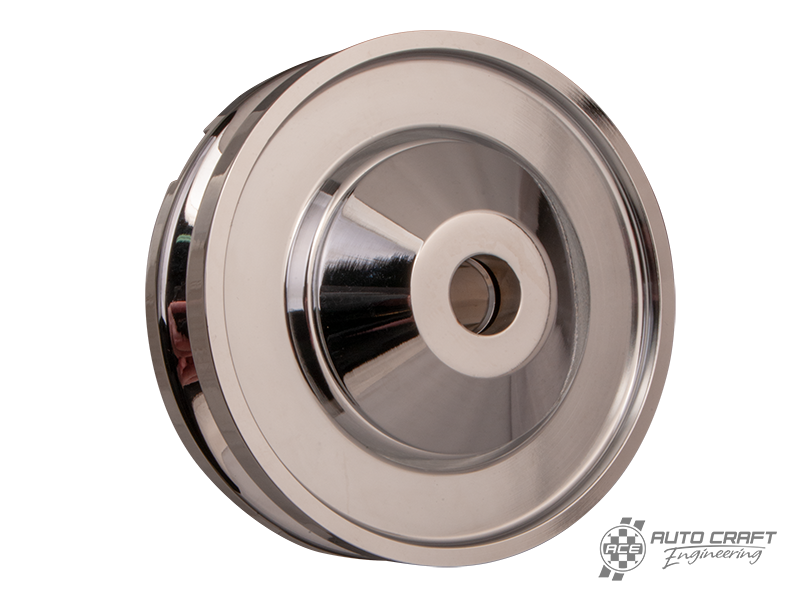 Billet alternator/dynamo pulley, polished