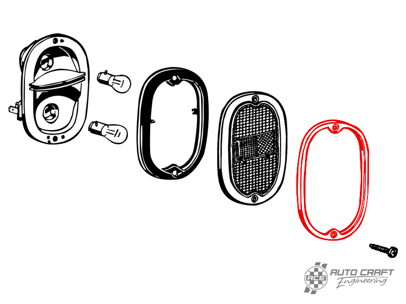 Tail light finishing ring - Type 2, 61>71