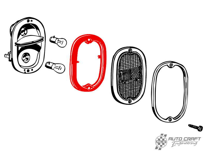 Tail light finishing ring - Type 2, 61>71