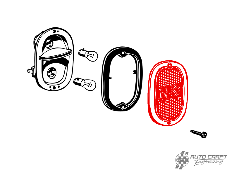 Rear light lens, Hella - Type 2, 61>71