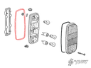 Seal, rear light housing - Type 2, 72>79