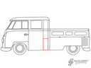 Side panel, back of cab, 550mm, left, LHD - Type 2, 58>70