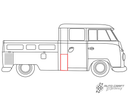 Side panel, back of cab, 550mm, right, LHD - Type 2, 58>70