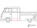Side panel, opposite cargo door, (280mm), double cab - Type 2, 58>70