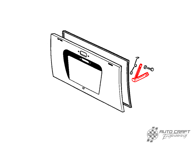 Engine lid/locker door stay - Type 2, 55>63, 52>63 for single cab