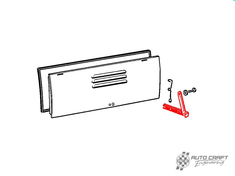 Engine lid/locker door stay - Type 2, 55>63, 52>63 for single cab