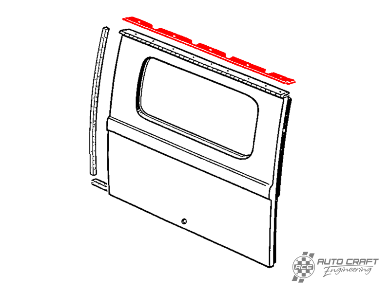 Rear hatch hinge beading - Type 2, 55>63