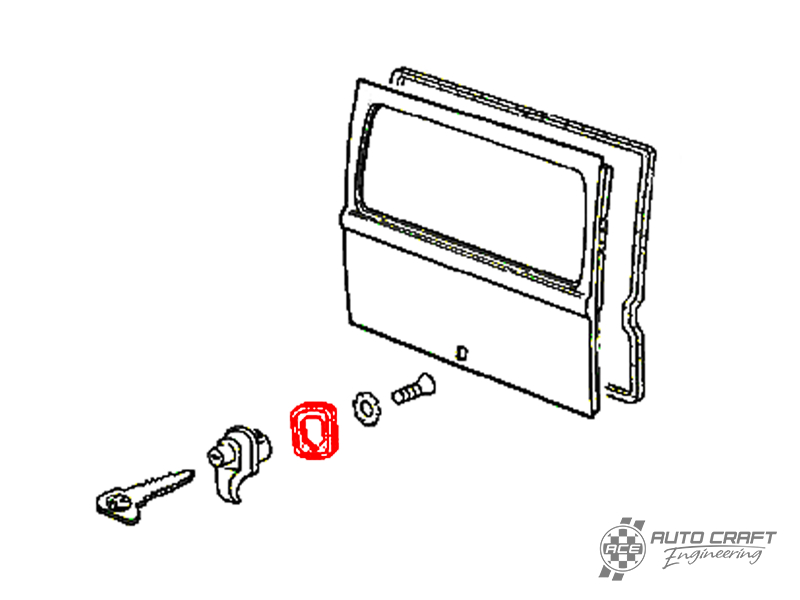 Seal, rear hatch handle - Type 2, 67>71