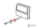 Seal, rear hatch handle - Type 2, 67>71