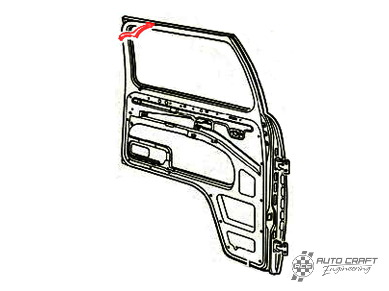 Cab door seal, left - Type 2, 68>79