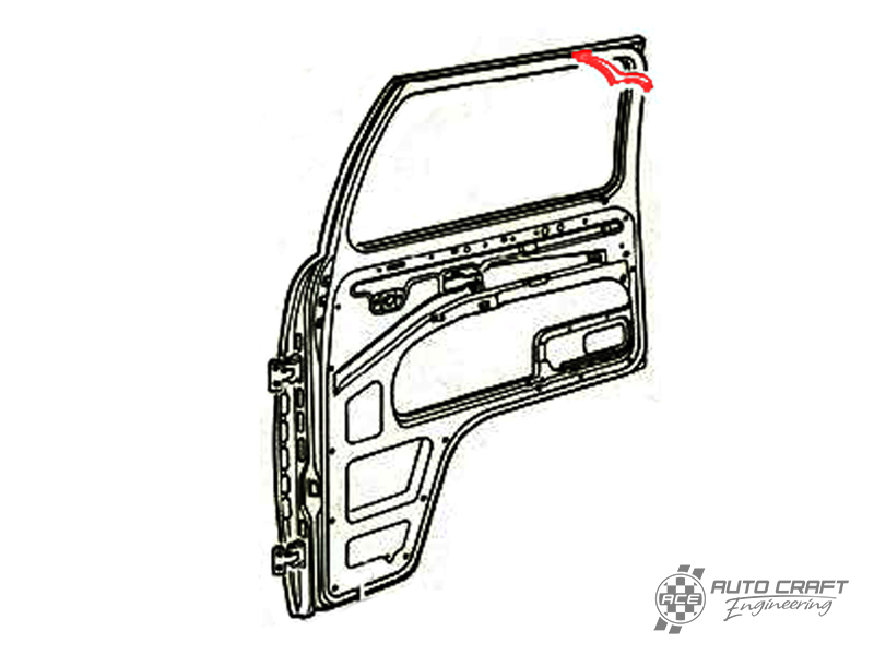 Cab door seal, right - Type 2, 68>79