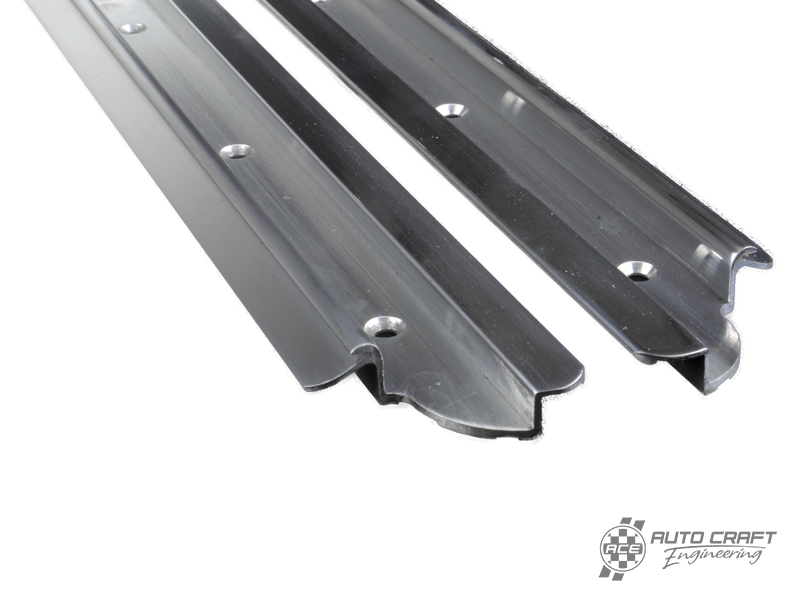 Aluminium sun roof rails set, polished - Type 2, 55>67