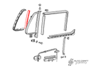Divider bar seal - opening 1/4 light - Type 2, 68>79
