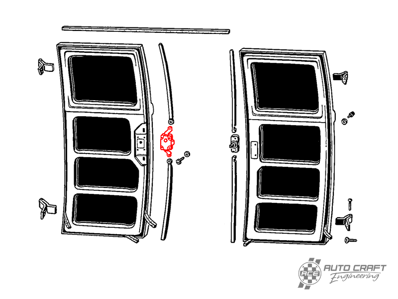 Lock mechanism, cargo door - Type 2, 55>67