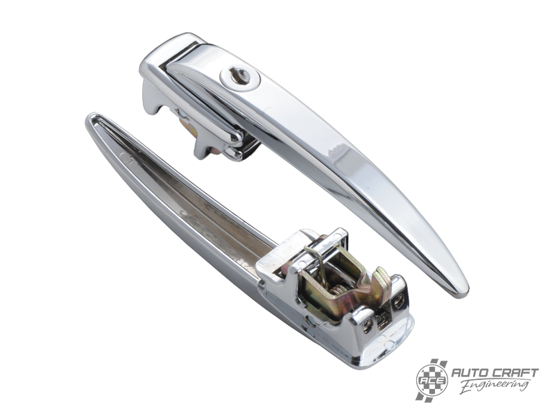 Chrome Ice Pick door handle, locking, pair - Type 1, >55 & Type 2, >60