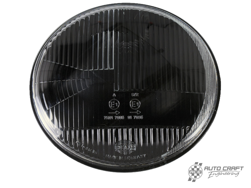 Hella headlamp glass, left, RHD - Typ 2, >67