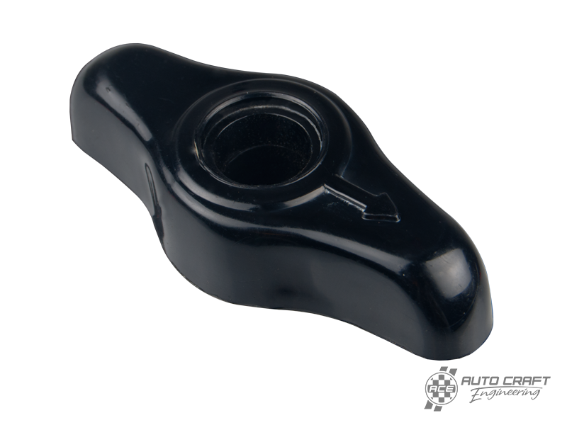 Handle, air control flaps, black - Type 2, 55>67