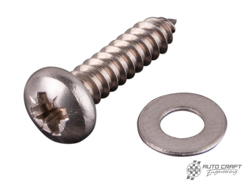 Fixing screw and washer for coat hook/grab strap - Type 2, 63>79