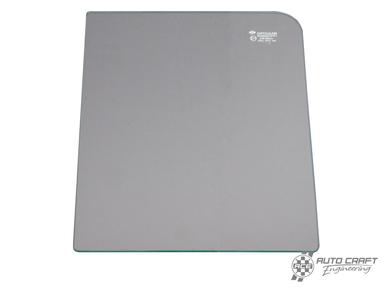 Fixed window glass, cab door, clear - Type 2, 55>67