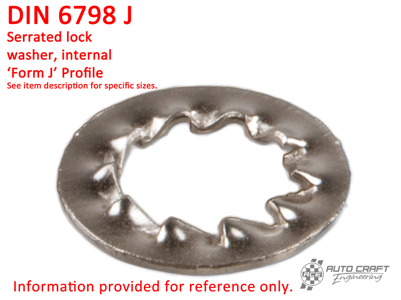 Serrated lock washer, internal, J 10.5, stainless steel - DIN 6798