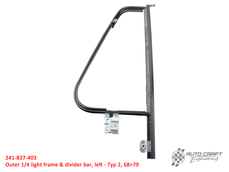 Outer 1/4 light frame & divider bar, left - Typ 2, 68>79