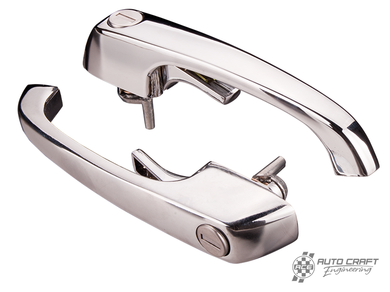 Cab door handles, chrome, pair - Type 2, 69>79