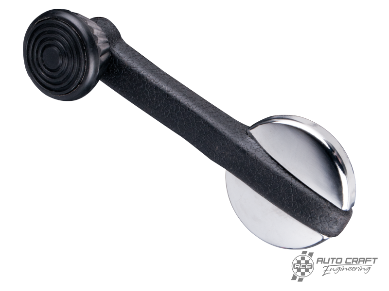 Deluxe window winder handle, chrome/black - Type 1 & 2, 68>70