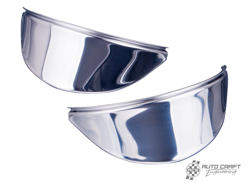 Headlamp Eyebrows, stainless steel, pair - Type 1, 2 & 3, 68>