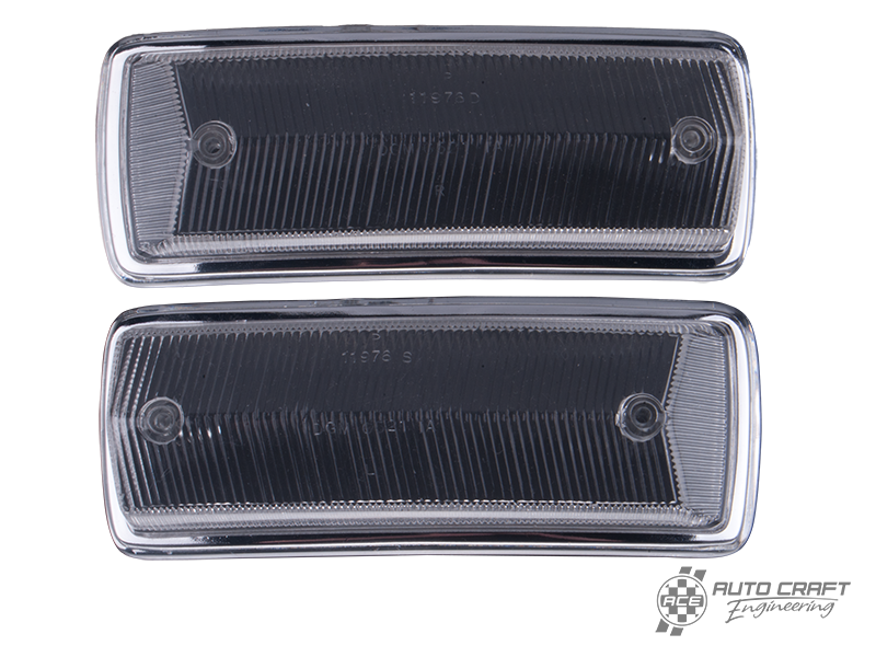 Front indicator lenses, clear, pair - Type 2, 68>72