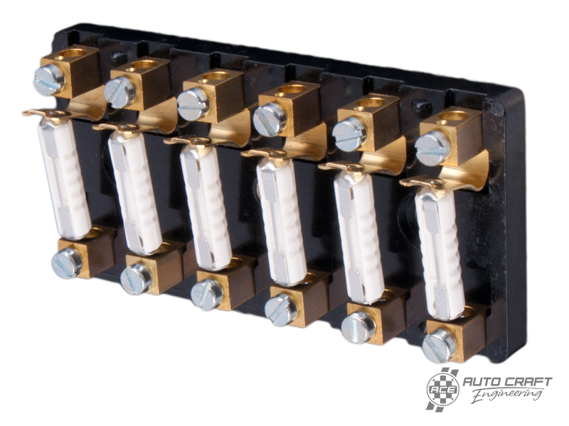 Fuse Box, 6 fuse, screw terminal - Type 1, >53 & Type 2, >60