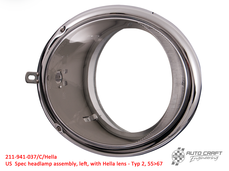US Spec headlamp assembly, left - Type 2, 55>67