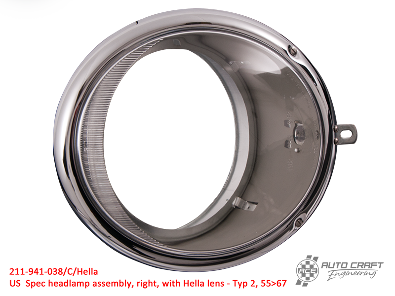 US Spec headlamp assembly, right - Type 2, 55>67