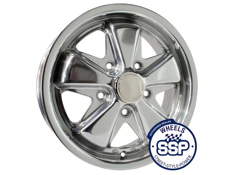 Alloy wheel, Fooks, 4.5j, polished - Various aircooled