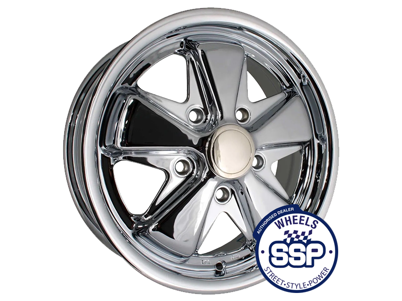 Alloy wheel, Fooks, 4.5j, chrome - Various aircooled