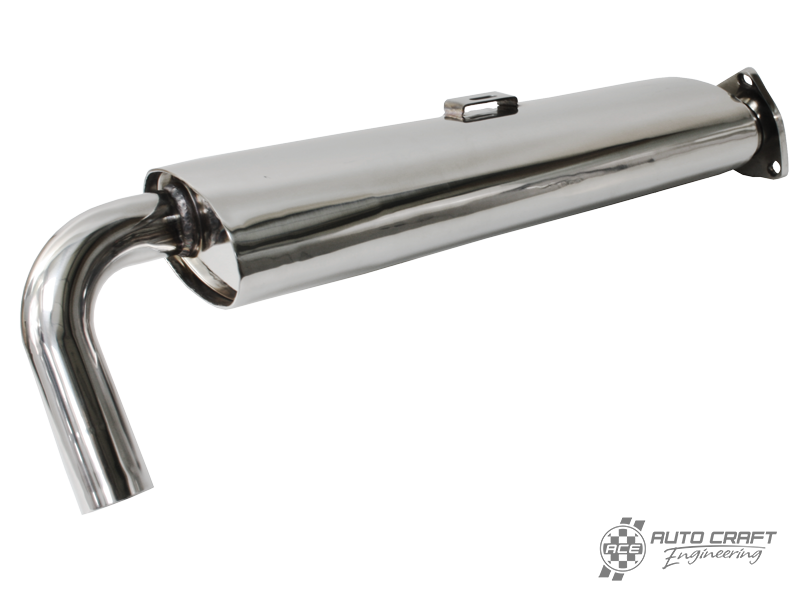 Stainless steel single quiet pack exhaust silencer, 1700cc-2000cc - Type 2, 72>79
