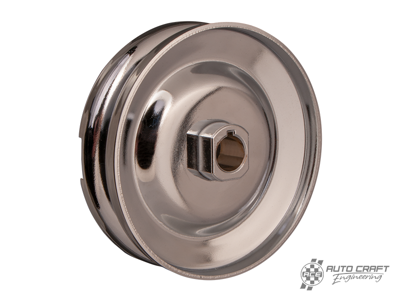 Alternator/dynamo pulley, 12 volt, chrome - Various aircooled