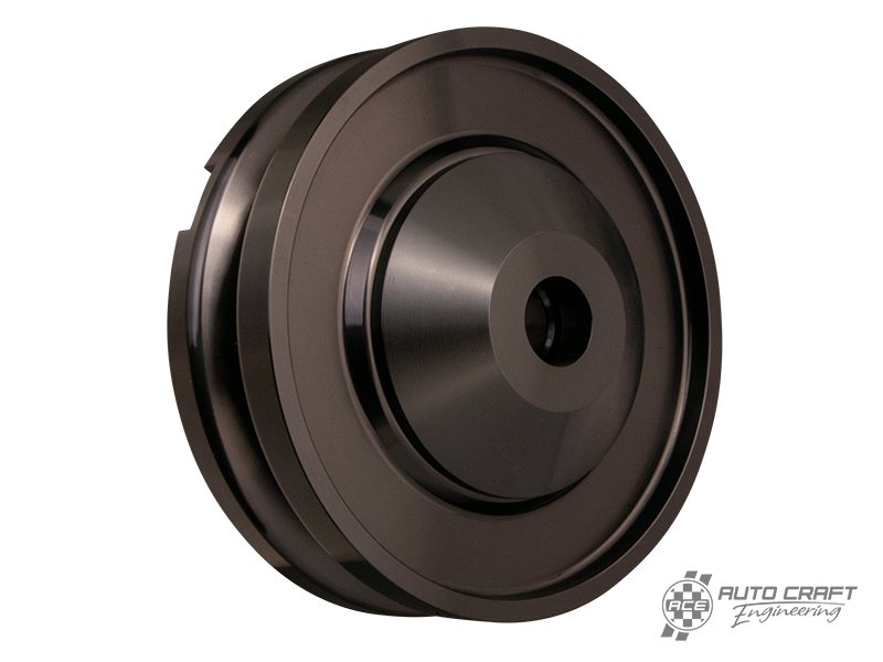 Billet alternator/dynamo pulley, anodised