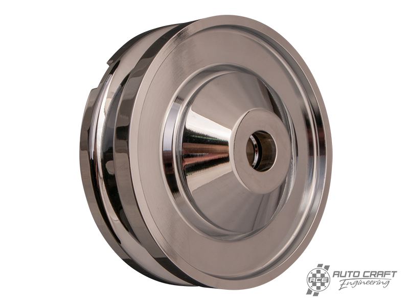 Billet alternator/dynamo pulley, polished