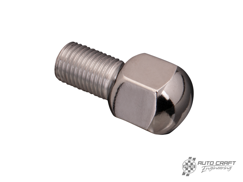 Chrome wheel bolt, M14 x 1.5 x 20mm, radius - Various aircooled